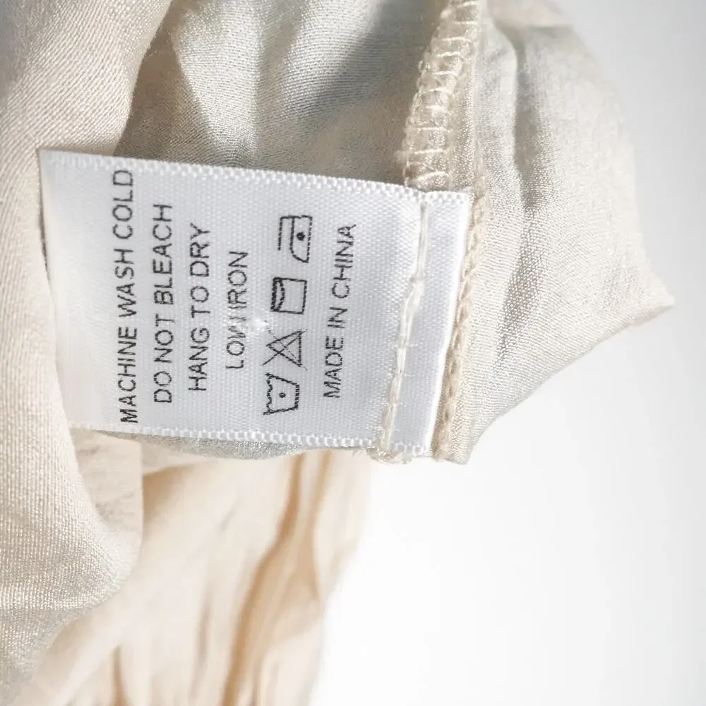 New Damaged Pomander Place Tuckernuck Jaia Cream Smocked Puff Sleeve Blouse